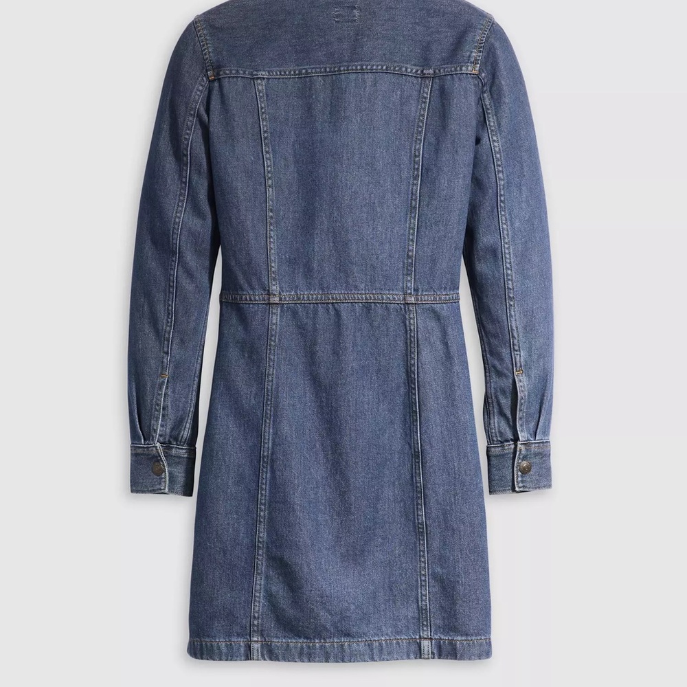 Levi’s FLYNN WESTERN DRESS
 Blue Denim - Picture 4 of 7